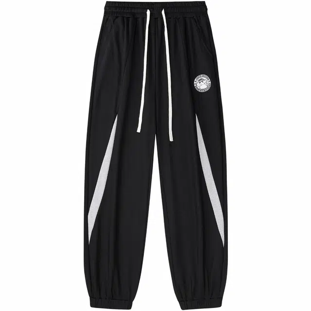 蜡笔小新 卡通小新刺绣抽绳宽松休闲裤 男女同款