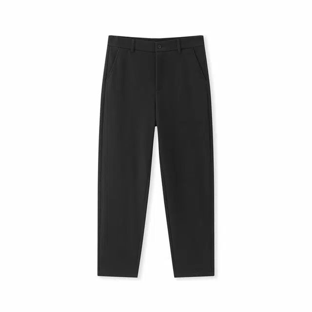 森马 加绒长裤通勤风商务锥形裤子简约纯色百搭休闲裤 男