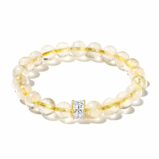 普陀山文创 福气满满财源滚滚做个富婆前途似锦八方来财 新中式简约能量磁场#好运 礼盒装 黄水晶 手串 女款