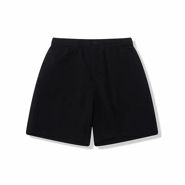 我是大卫 韩版时尚高级感小众设计百搭宽松直筒休闲短裤 男款 黑色