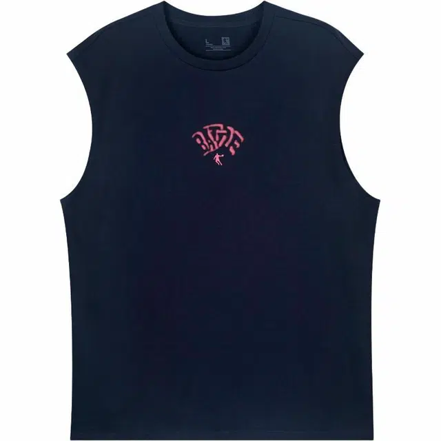 乔丹 美式复古高街舒适时尚简约纯色字母印花宽松休闲百搭潮流个性透气速干圆领套头无袖背心 男款 新星蓝