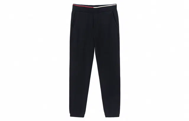 安正 纯色松紧束脚休闲裤 男款 丈青