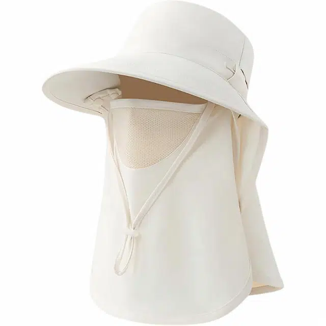多功能可拆卸 优莲茵 全面防护遮阳帽百搭凉感透气 遮脸护颈一体防紫外线 户外骑行登山出行钓鱼帽太阳帽 腈纶 防晒帽 男女同款情侣款