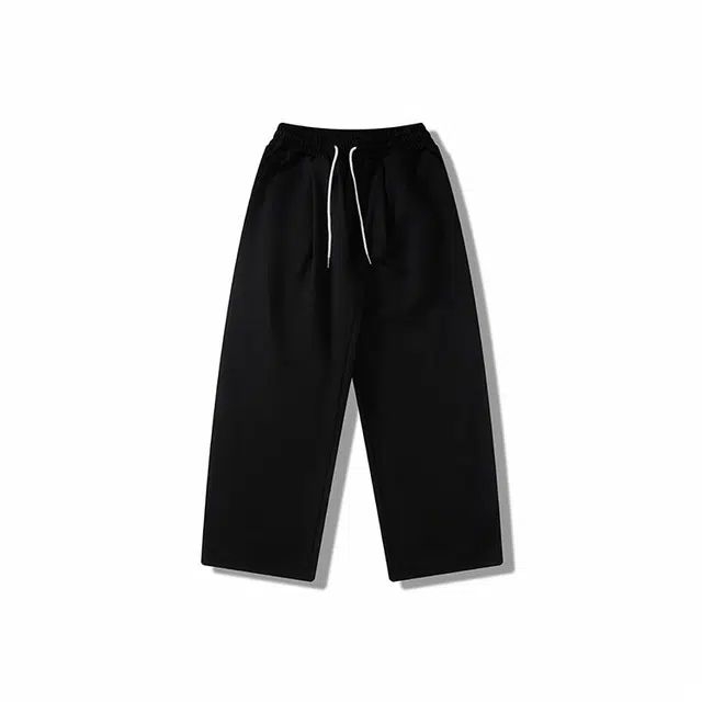 我是大卫 高街百搭纯色直筒简约宽松休闲裤 男款