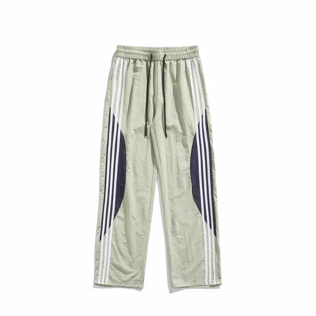 欧路得 美式三条杠撞色速干宽松透气潮牌运动直筒时尚百搭休闲裤 男款