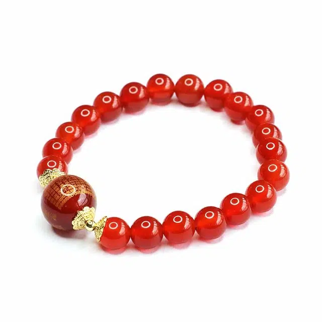 琉堇 学业上岸 前途似锦 福气满满 新中式 招财进宝佛珠 古风心经 平安喜乐 吉祥顺遂天然 玛瑙 手串 男女同款情侣款