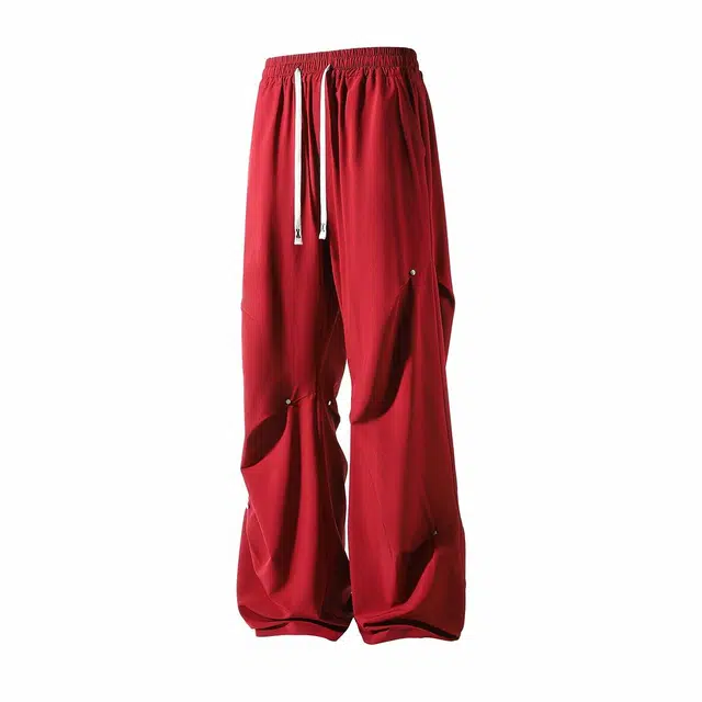 加荣 速干垂感宽松美式潮流痞帅阔腿高级感帅气百搭铆钉设计休闲裤 男女同款