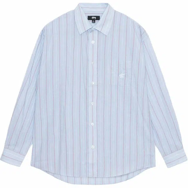 Stussy SS24 CLASSIC SHIRT STRIPED COTTON LINEN