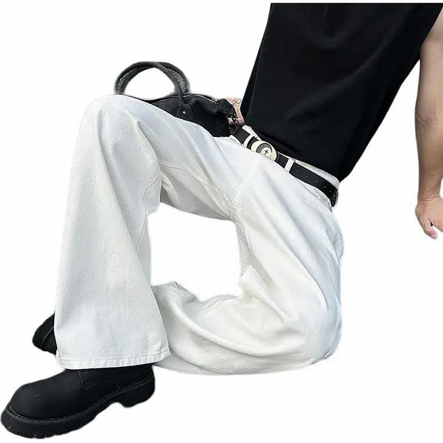 中国航天 美式高街复古水洗休闲裤 男女同款