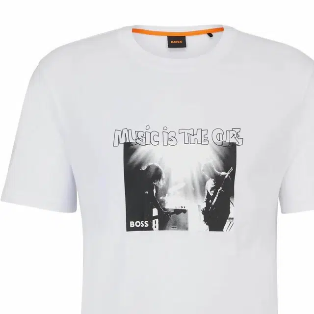 HUGO BOSS Cotton-Jersey T-Shirt With Seasonal Artwork T