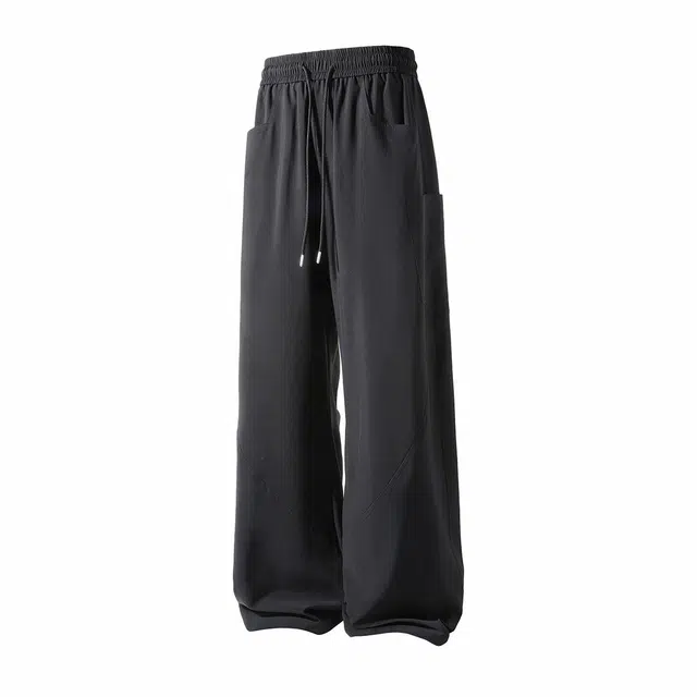 加荣 美式机能子潮裤宽松阔腿长裤高街痞帅裤青少年简约百搭运动纯色休闲裤 男女同款