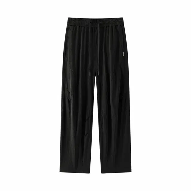 森马 宽松弧形轻薄款垂感松紧腰时尚直筒休闲裤 男款