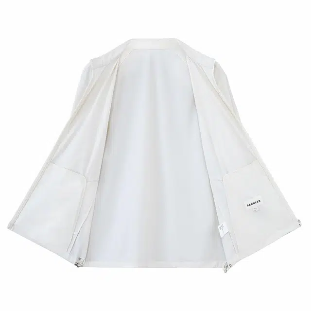 圣赫 防风防泼水功能轻户外高尔夫短袖夹克外套 男款 米白色