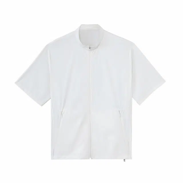 圣赫 防风防泼水功能轻户外高尔夫短袖夹克外套 男款 米白色