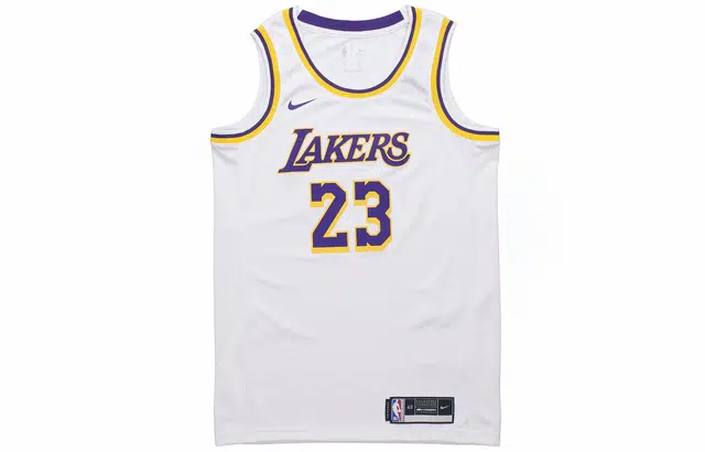 Nike NBA Lakers LeBron James 23 Fan Jersey White