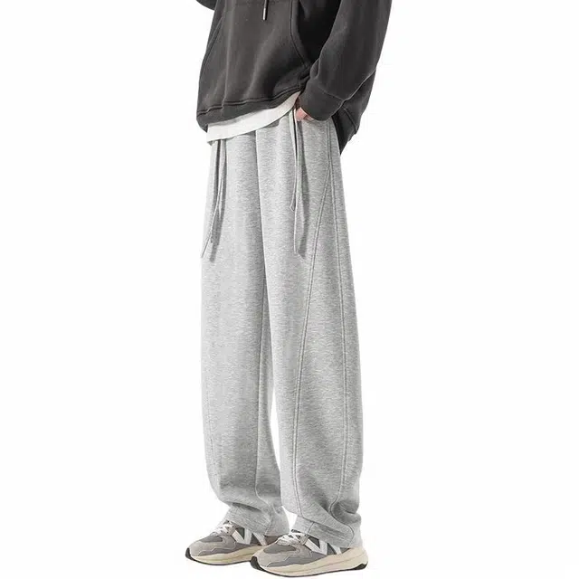 童先森 阔腿薄款宽松垂感美式高街休闲裤 男款