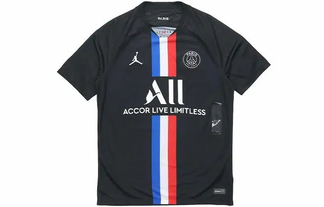 Jordan Paris Saint-Germain Fourth Away Men's Soccer Fan Jersey Black