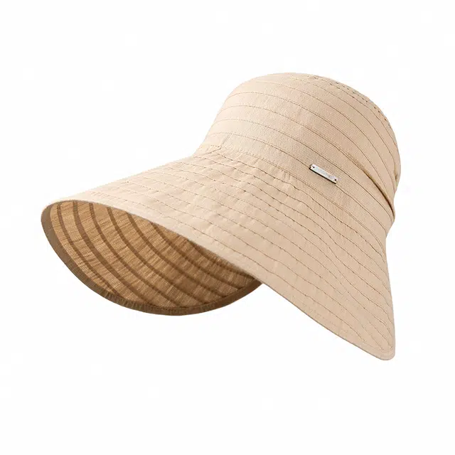 玖慕 大檐遮全脸透气防紫外线遮阳帽太阳帽 亚麻 防晒帽 女款