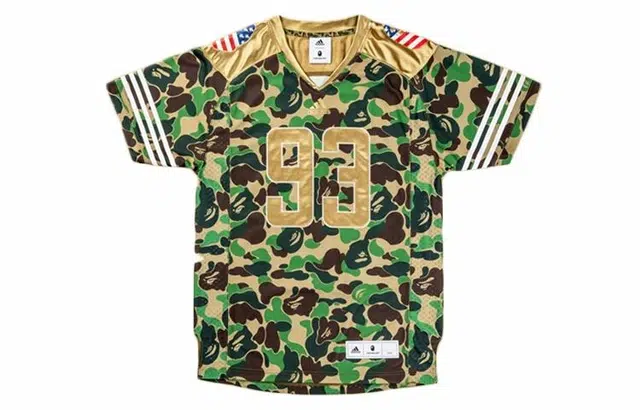 BAPE x adidas Camo Football Tee