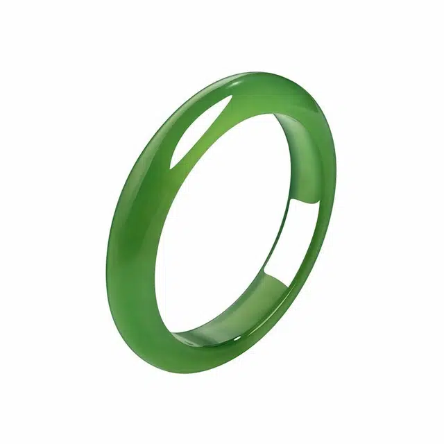 金大福 清透远山黛 新中式国潮宫廷风 清冷秀丽 盈润典雅 百搭汉服旗袍气质 玉髓 手镯 女款