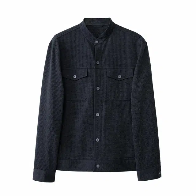 圣赫 时尚百搭立领夹克外套 男款 藏青色