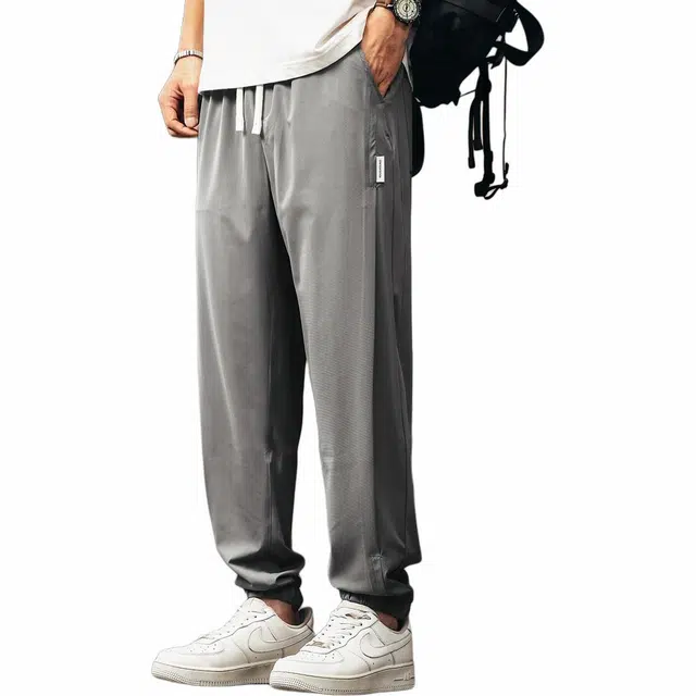 格蓝鹿 潮牌帅气个性宽松日常百搭运动束脚休闲裤 男女同款