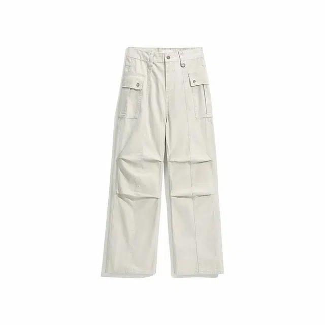 欧路得 美式复古做旧工装潮牌皱褶高街长裤休闲裤 男款