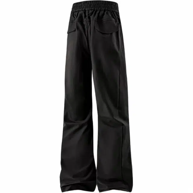 颂希尔 高级感美式褶皱宽松垂感潮牌直筒休闲裤 男女同款