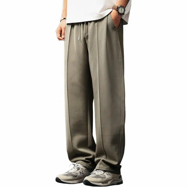 格蓝鹿 潮牌宽松运动美式复古百搭舒适简约休闲裤 男女同款