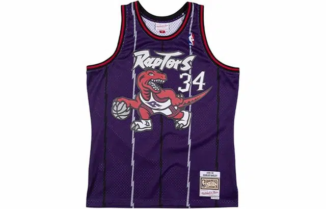 Mitchell & Ness NBA 98-99 Raptors Oakley 34 Purple