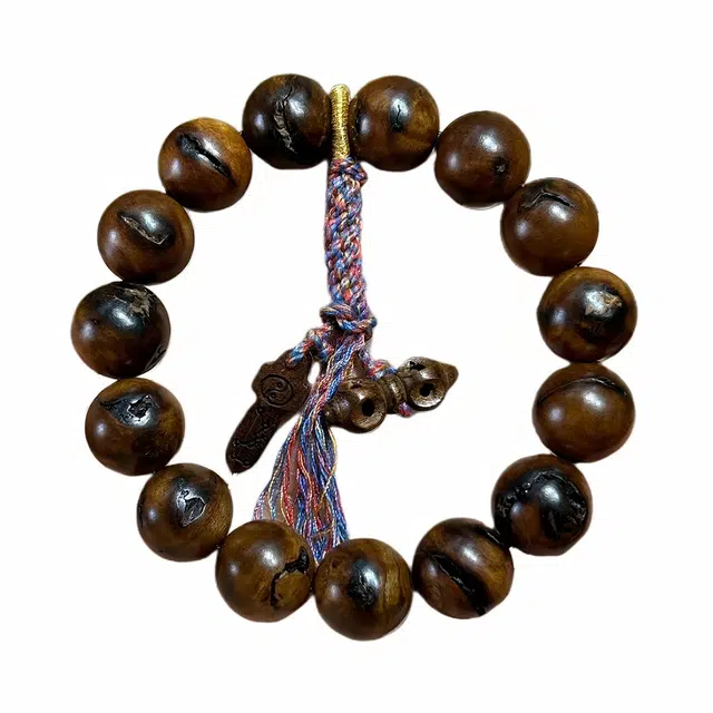 書卓 正宗雷击枣木全雷痕护身百年深山老树龄原木挂件平安#好运 檀木 手串 男女同款情侣款