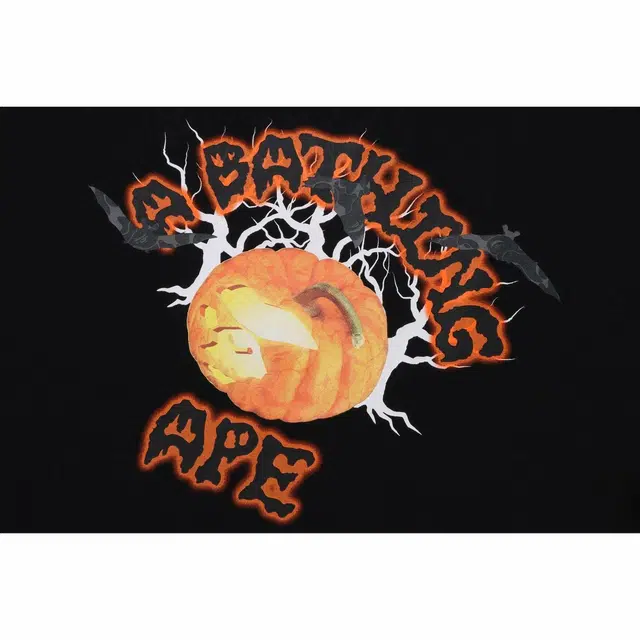 BAPE FW22 Halloween Jack O' Lantern College Tee T