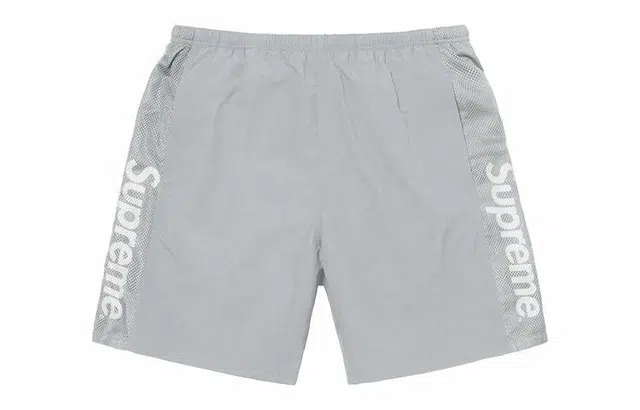 Supreme Week 18 Mesh Panel Water Short Logo