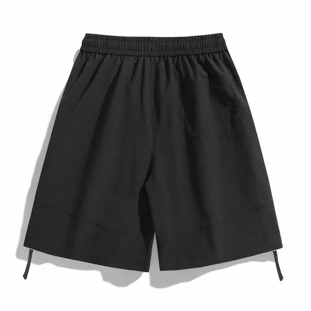 依文 美式简约复古系带宽松时尚潮流百搭舒适五分裤工装短裤 男女同款