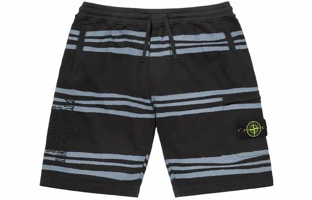 Supreme x Stone Island Warp Stripe Sweatshort