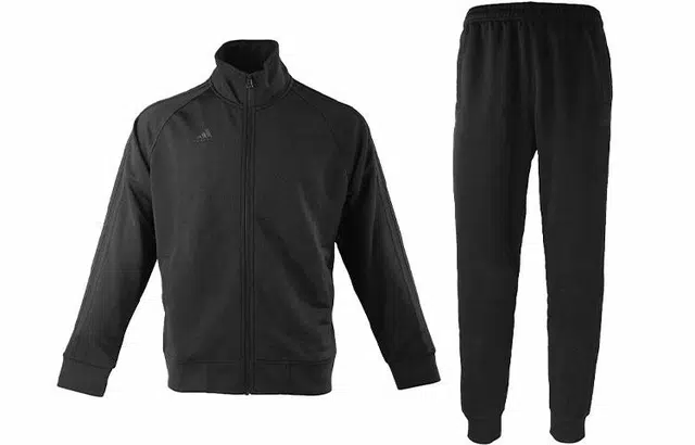 adidas Side Stripe Track Suit Black