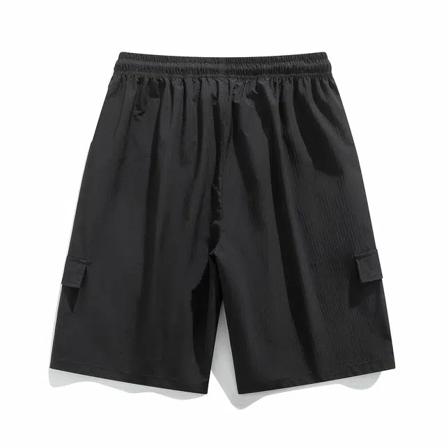 黑恐龙 美式复古潮牌百搭宽松直筒多口袋五分透气休闲短裤 男女同款