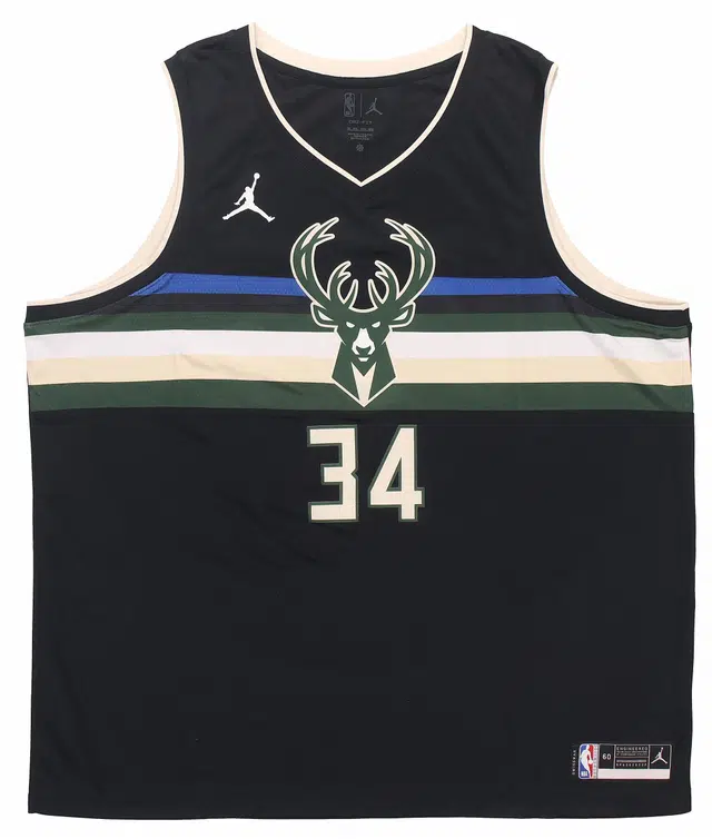 Jordan NBA Giannis Antetokounmpo 34 Fan Jersey Black