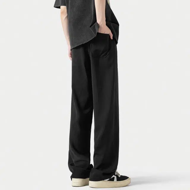 隐狼世家 直筒百搭简约舒适时尚休闲裤 男款