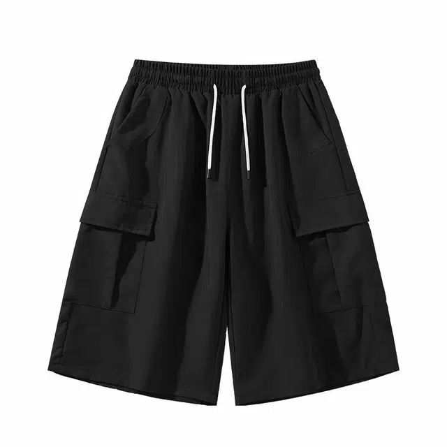 纳趣 美式薄款直筒系带七分工装短裤 男款