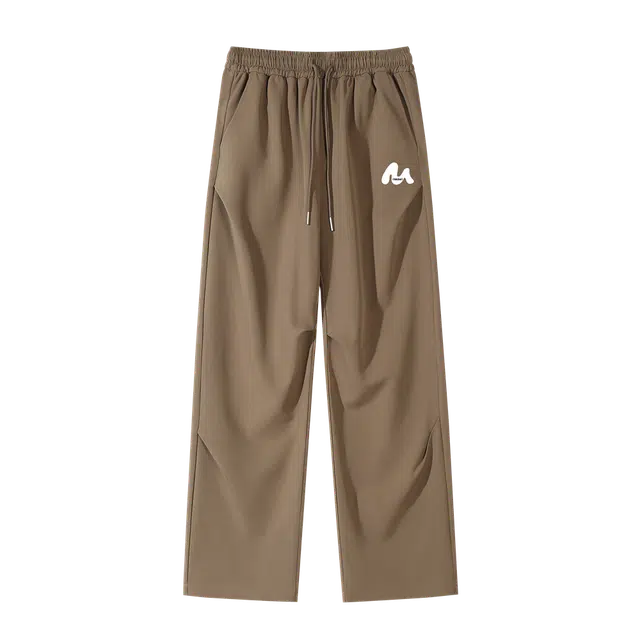 星际者 纯色垂感速干降落伞兵裤美式复古高街直筒阔腿宽松中腰舒适防水面料机能风工装休闲裤 男女同款