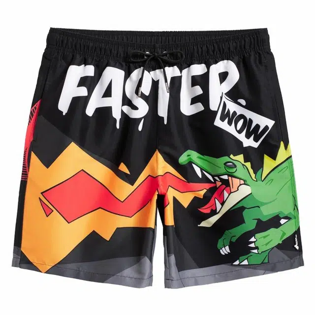 Gailang Cartoon Print Beach Shorts
