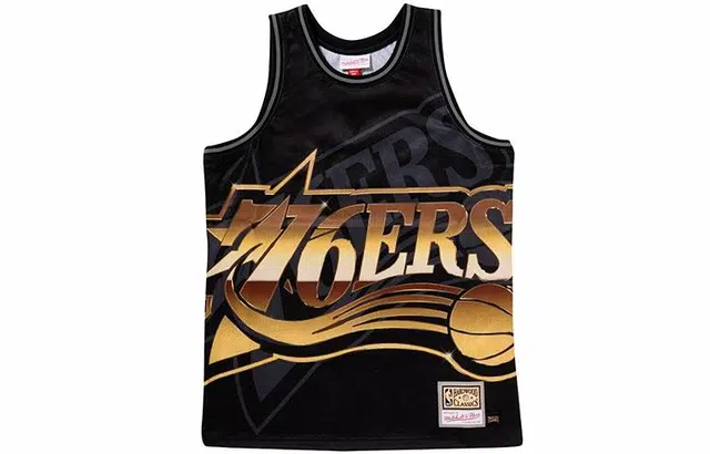 Mitchell & Ness 76ers Retro Basketball Jersey Black