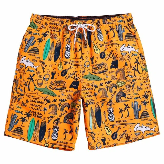 盖浪 海边度假速干可下水花裤衩大码温泉泳裤沙滩裤 男款