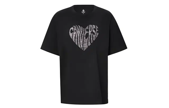 Converse Heart Print Crewneck Tee