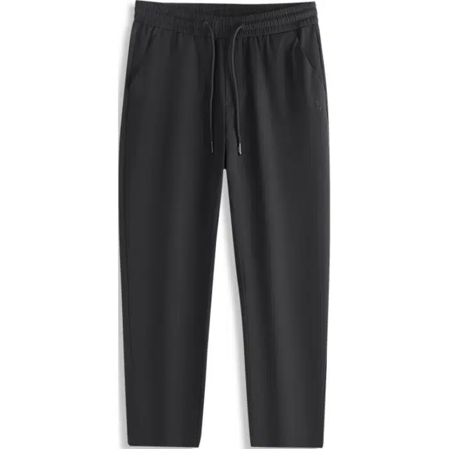 与狼共舞 百搭舒适松紧腰直筒九分休闲裤 男款