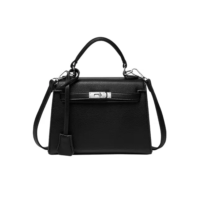 纳兰杜 高级感时尚百搭通勤小众设计 合成革 手提包 女款 白色/黑色