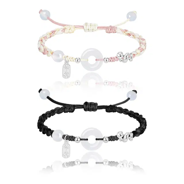 克兰茜 卷卷蛇平安扣编织绳 十二生肖本命年复古精致百搭 小众轻奢气质高级感设计 精美礼盒 可调节 好运 织物 手绳 男女同款情侣款