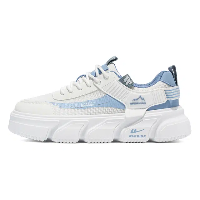 Warrior Low Top Sneakers White Blue