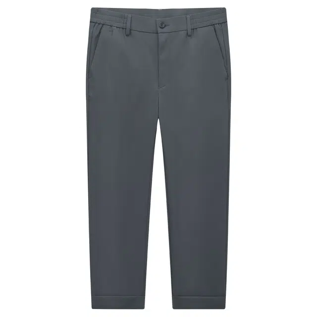 与狼共舞 潮流时尚百搭日常通勤舒适亲肤九分休闲裤 男款 深灰